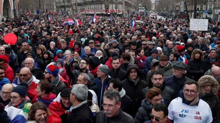 Sunday's counter-demonstration