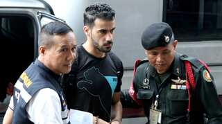 Wife of jailed Bahraini footballer begs Thailand PM for his release