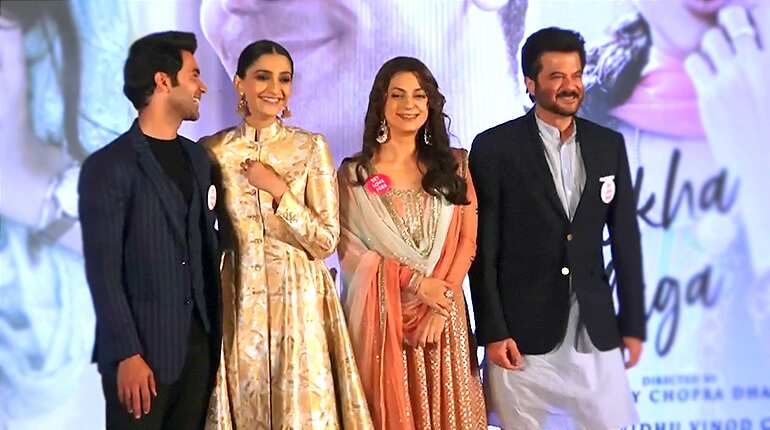 Bollywood actors promote upcoming romantic-drama film in Mumbai