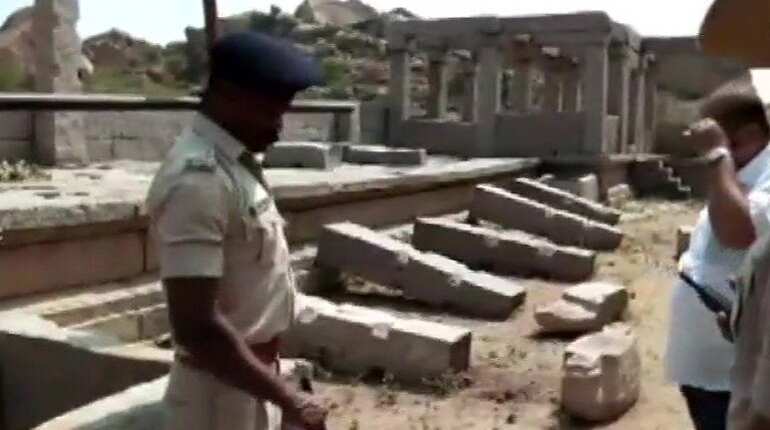 Video shows miscreants damaging world heritage site Hampi in Karnataka