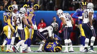 New England Patriots lead Super Bowl at halftime