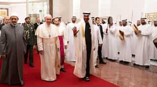 Pope arrives in UAE for historic gulf visit, condemns Yemen war