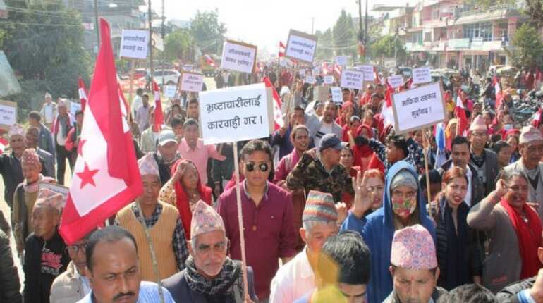 Nepal Opposition stages nationwide anti-government protests