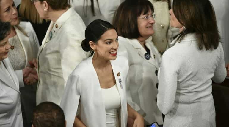 Alexandria Octavio-Cortez in white