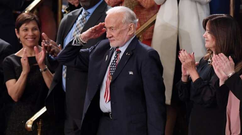 Buzz Aldrin at Trump's State of the Union