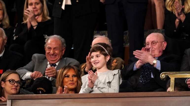 Grace Eline at Trump's State of the Union address