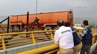 Venezuela's military blocks humanitarian aid shipment
