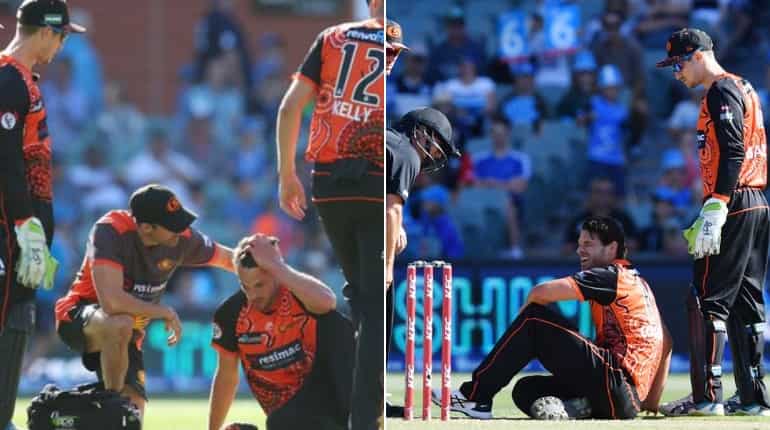 Nathan Coulter-Nile suffers vertigo bout during BBL game Nathan Coulter-Nile suffers vertigo bout during BBL game