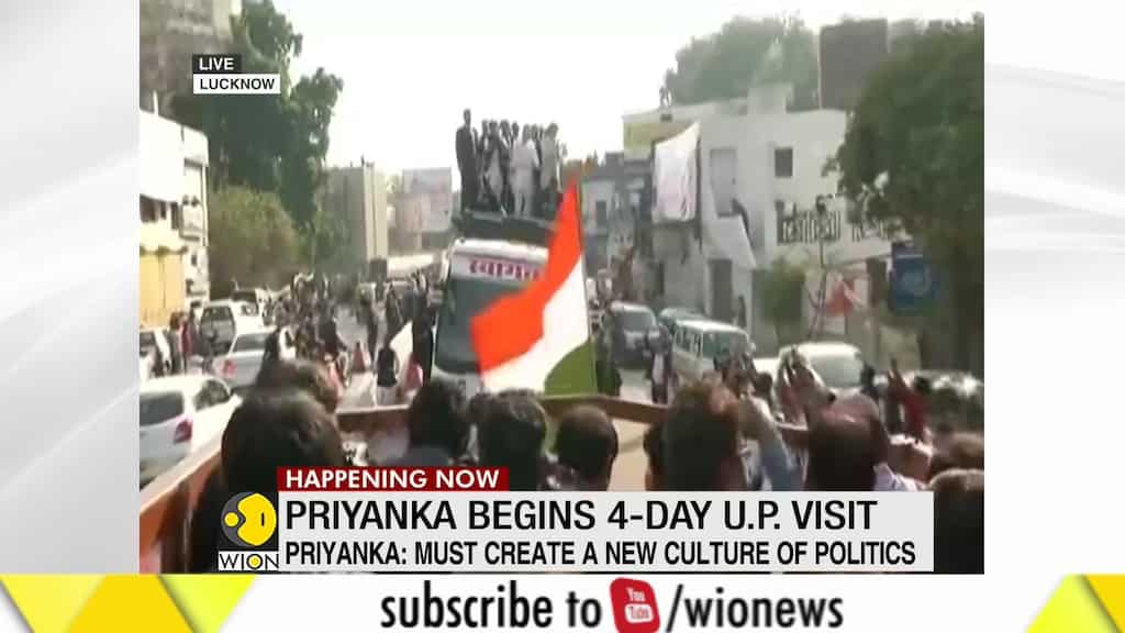 Priyanka Gandhi kicks off campaign in Uttar Pradesh's Lucknow