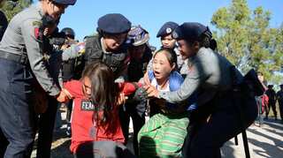 Myanmar police fire rubber bullets, tear gas to scatter ethnic minority protest