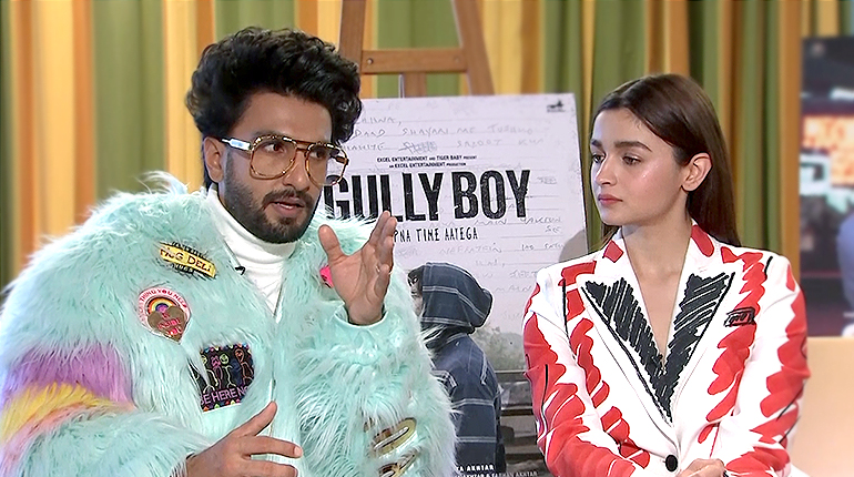 Ranveer Singh, Alia Bhatt and director Zoya Akhtar discuss Indian rap drama, ‘Gully Boy’