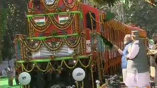 PM Modi unveils diesel-turned-electric locomotive in Varanasi