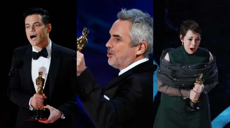 Oscars 2019: 'Green Book' upsets favourite 'Roma' as it wins Best Picture, Malek, Colman win acting honours