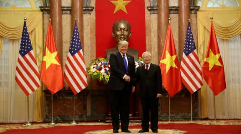 Trump meets Vietnamese President Nguyen Phu Trong before second North Korea summit