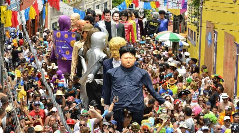 Carnaval derived from Latin 'carne vale' meaning 'flesh farewell'