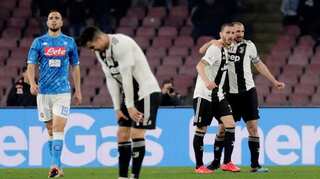 Serie A: Juventus win after two sent off and Napoli miss late penalty