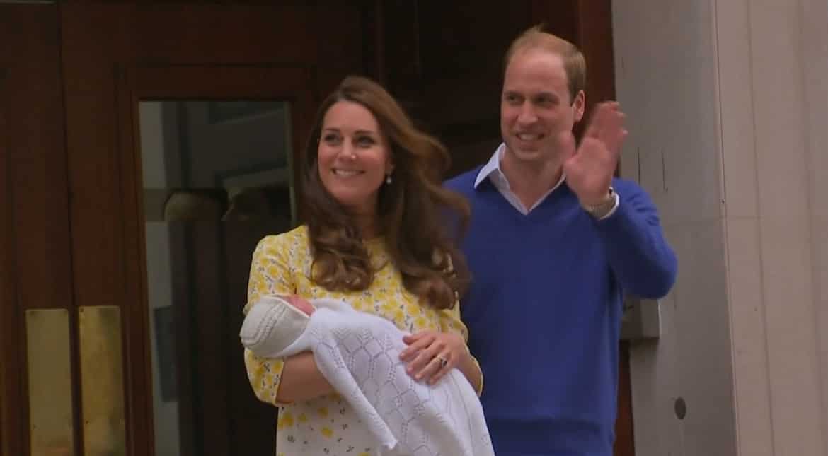 Prince William and Kate Middleton with second child Princess Charlotte