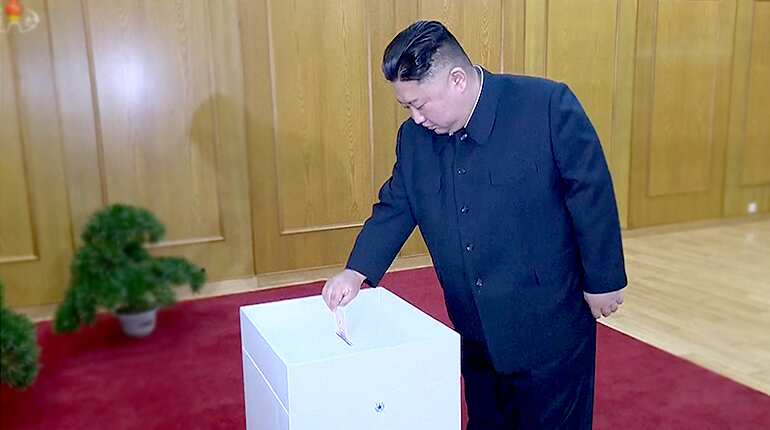 Kim Jong Un votes in North Korean legislature election
