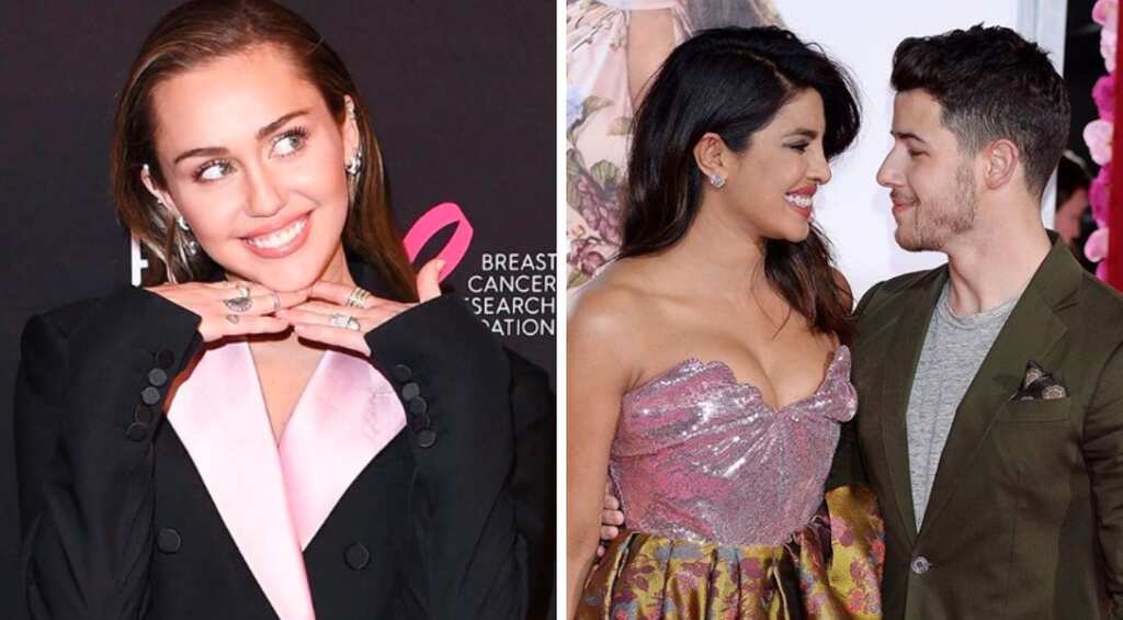 Nick Jonas thinks ex Miley Cyrus throwback pic is lit, Priyanka Chopra agrees