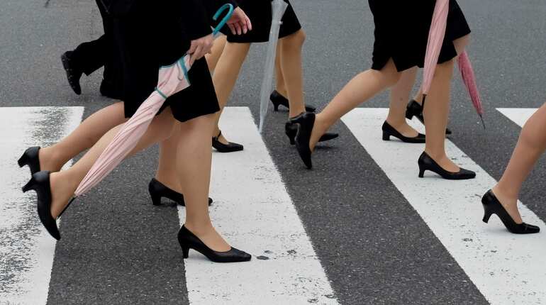 Japanese women mobilise online against having to wear high heels to work