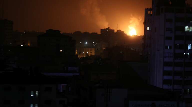 Israel launches Gaza strikes after rockets fired at Tel Aviv
