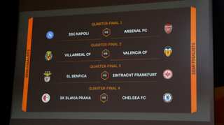 Europa League quarter-finals: Napoli face Arsenal, Slavia meet Chelsea
