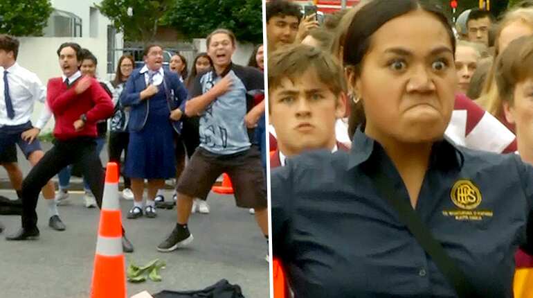 Students perform traditional haka to mourn Christchurch shooting victims