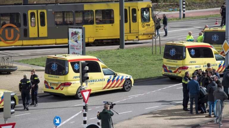 Ambulances rush to the area
