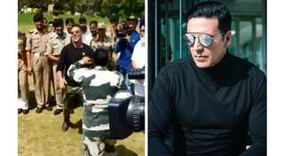 Ahead of film release, Akshay Kumar visits BSF camp and gets pinned to ground by woman officer