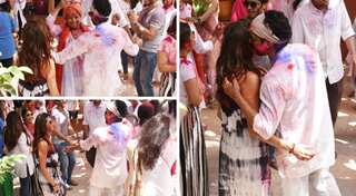 Lovebirds Farhan Akhtar and Shibani Dandekar celebrate Holi at Javed Akhtar-Shabana Azmi residence