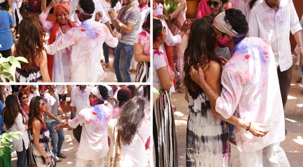 Lovebirds Farhan Akhtar and Shibani Dandekar celebrate Holi at Javed Akhtar-Shabana Azmi residence