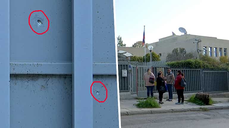 Video: Attackers throw explosive at Russian consulate in Athens