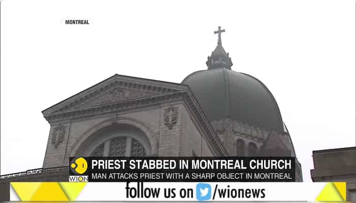 Priest stabbed during televised mass in Canada
