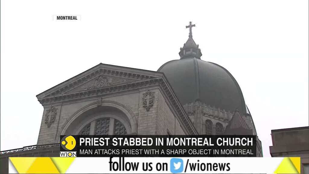 Priest stabbed during televised mass in Canada