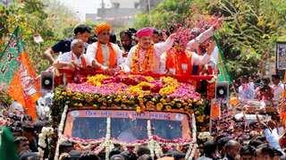 Ahmedabad: Amit Shah takes out roadshow in Gandhinagar on 39th foundation day of BJP