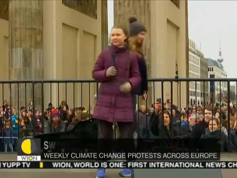 Swedish teen inspires climate protesters in Berlin