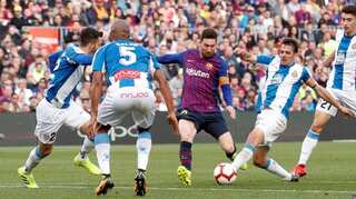 Lionel Messi guides Barcelona to derby victory over Espanyol