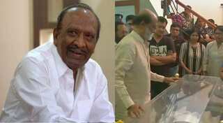 Rajinikanth and others arrive at the condolence prayer meet of legendary filmmaker J Mahendran