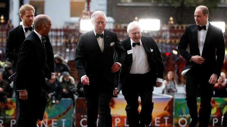 Prince Charles and his sons William and Harry attend Netflix 'Our Planet' premiere