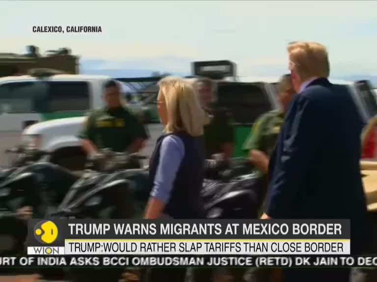 President Donald Trump visits US-Mexico in California