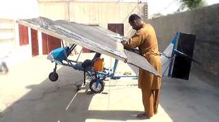 Watch: Pakistan man waits to fly his $600 homemade airplane