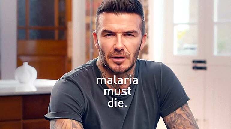 David Beckham 'speaks' nine languages in call to end malaria
