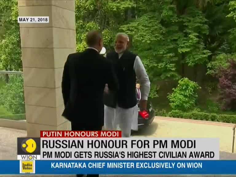 Russia honours PM Narendra Modi with its highest award for promoting strategic partnership