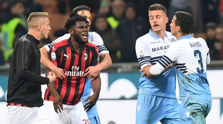 Six fined after Milan-Lazio brawl, no action in shirt-swapping row Six fined after Milan-Lazio brawl, no action in shirt-swapping row