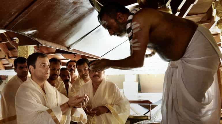 Lok Sabha polls: Rahul Gandhi's temple run in Kerala's Wayanad Lok Sabha polls: Rahul Gandhi's temple run in Kerala's Wayanad
