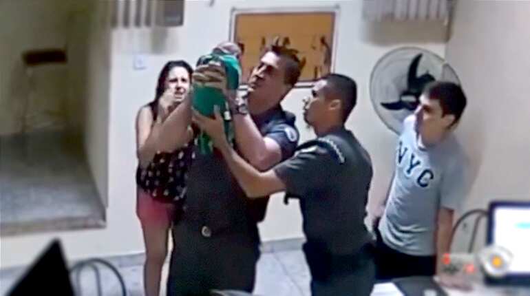 Hero police officers resuscitate choking infant in Brazil