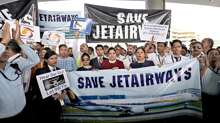 Despair over jobs as Jet Airways grounded