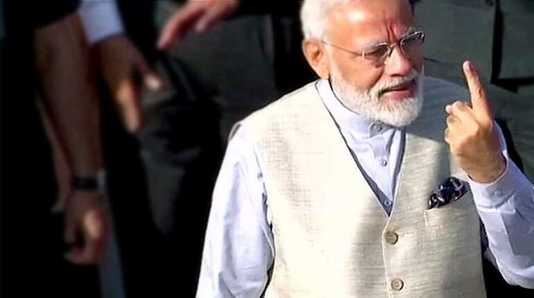 Lok Sabha Election 2019: PM Modi casts his vote in Ahmedabad, urges people to vote in huge as well