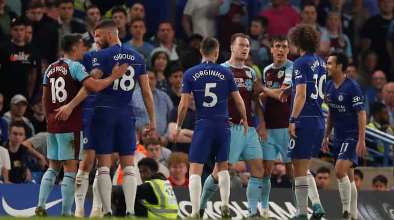 Chelsea held 2-2 by Burnley, denting Champions League hopes