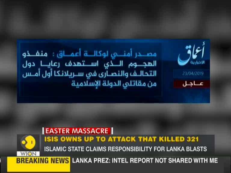 Sri Lanka blasts: ISIS owns up to attack that killed 321 people
